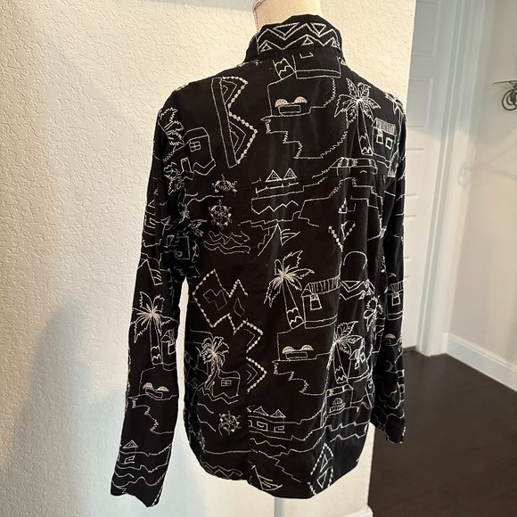 CHICO's ADDITIONS Lightweight Embroidered Jacket - Large - Picture 8 of 9